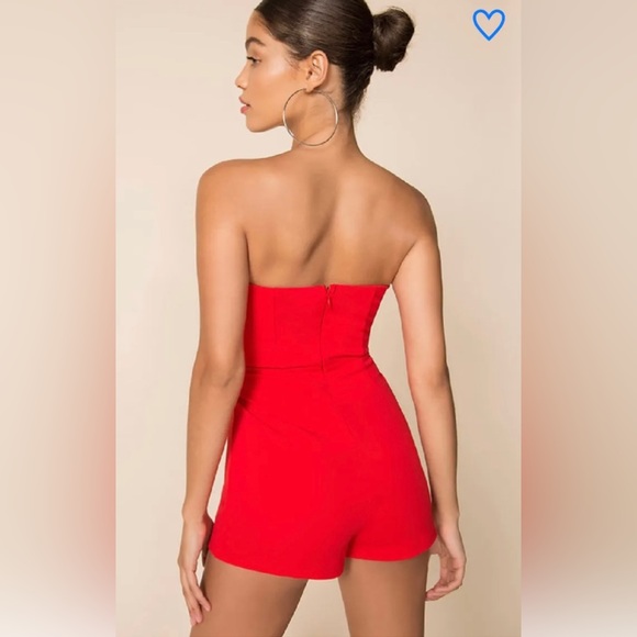 Red superdown romper - Picture 2 of 4